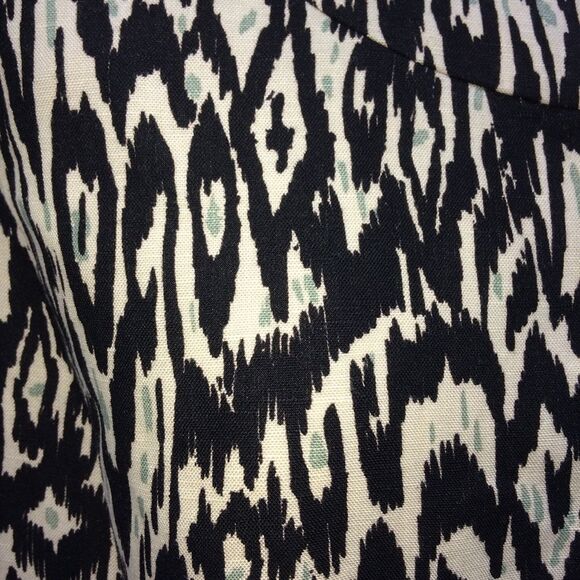 Nanette Lepore Womens Tribal Black/White/Teal-Gray 3/4 Length Sleeve Blazer-Sz 4 - Picture 8 of 14